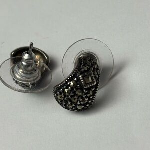 Judith Jack Silver and Black Earrings